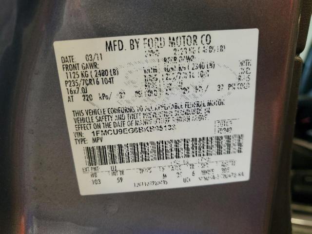 2011 FORD ESCAPE LIM - 1FMCU9EG6BKB95133