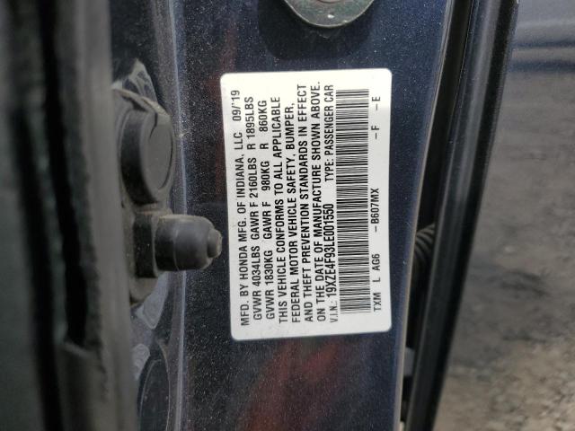2020 HONDA INSIGHT TO 19XZE4F93LE001550
