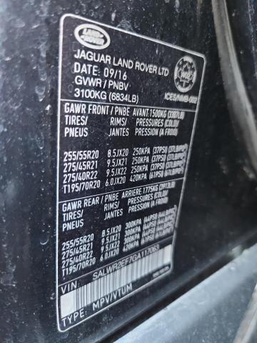 2016 LAND ROVER RANGE ROVE - SALWR2EF7GA117063