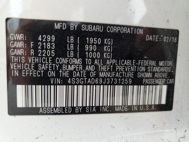 2018 SUBARU IMPREZA PR 4S3GTAD69J3731259