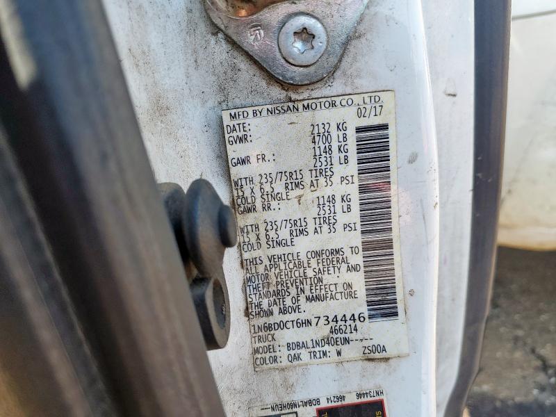 2017 NISSAN FRONTIER S - 1N6BD0CT6HN734446