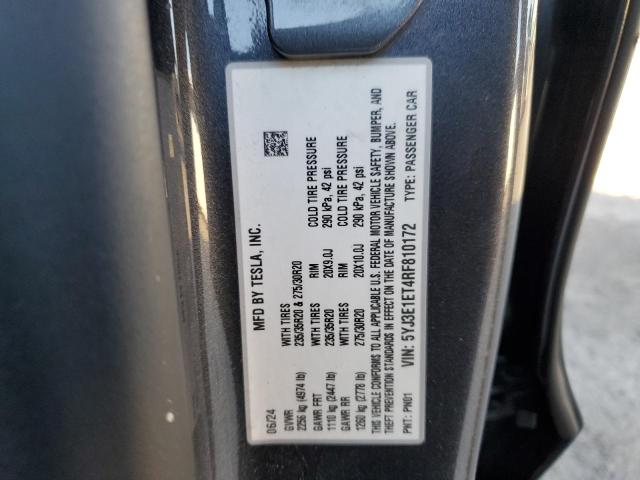 2024 TESLA MODEL 3 5YJ3E1ET4RF810172