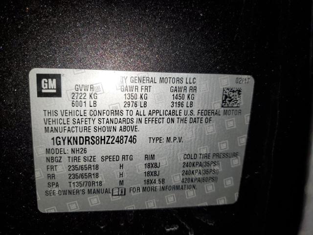 2017 CADILLAC XT5 LUXURY 1GYKNDRS8HZ248746