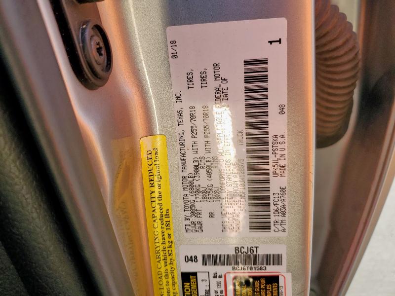 2018 TOYOTA TUNDRA CREWMAX SR5 5TFEM5F10JX128075