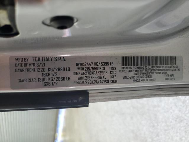 2021 RAM PROMASTER CITY SLT ZFBHRFBB3M6U31576