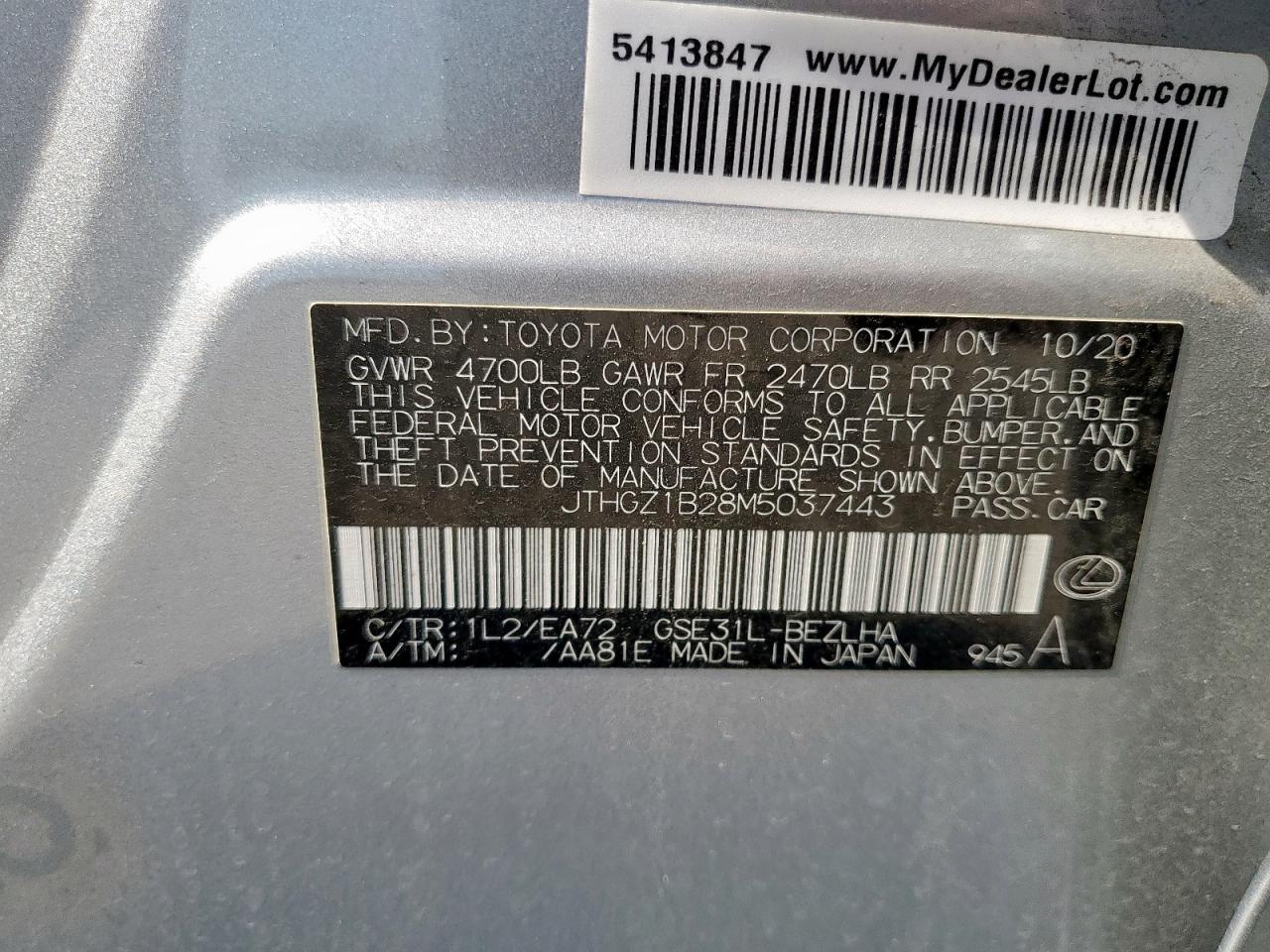 LEXUS IS 350 F SPORT