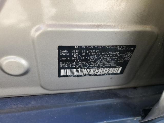 2017 SUBARU OUTBACK 2. - 4S4BSANCXH3222322