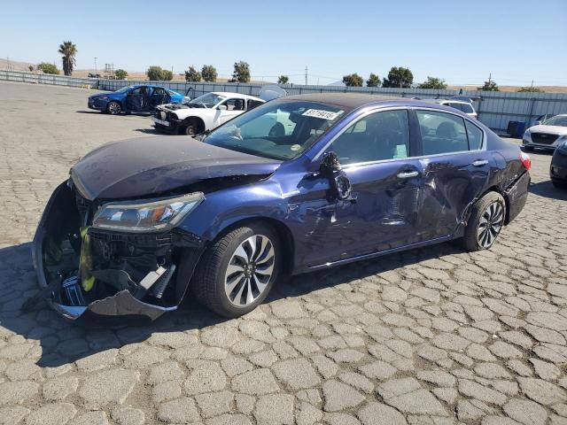 HONDA ACCORD HYB 2015 blue  hybrid engine 1HGCR6F5XFA013769 photo #1