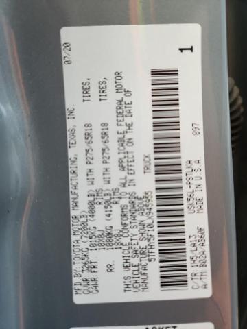 2020 TOYOTA TUNDRA CRE - 5TFHY5F10LX945955