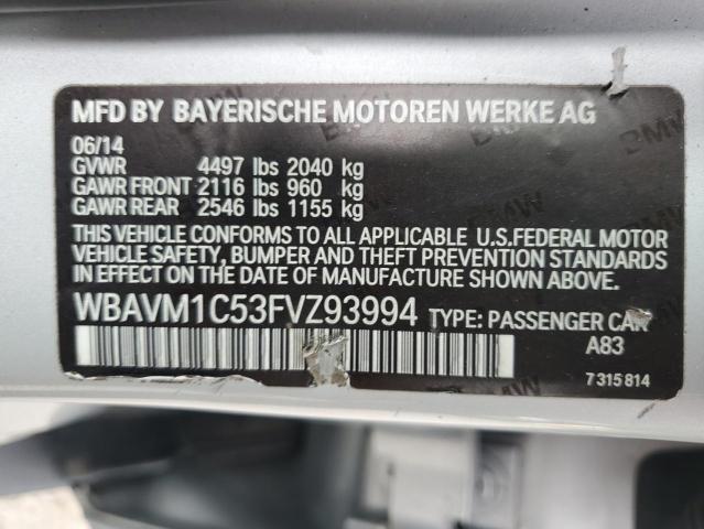 2015 BMW X1 SDRIVE2 WBAVM1C53FVZ93994