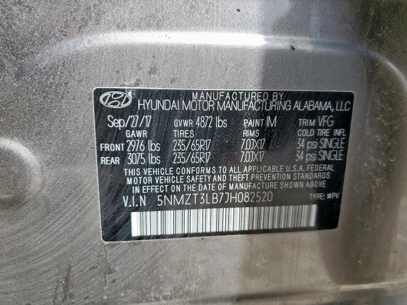 2018 HYUNDAI SANTA FE S - 5NMZT3LB7JH082520