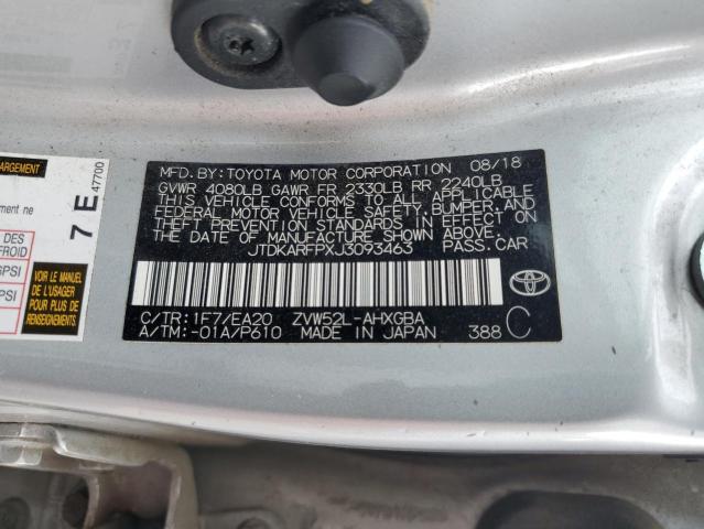 2018 TOYOTA PRIUS - JTDKARFPXJ3093463