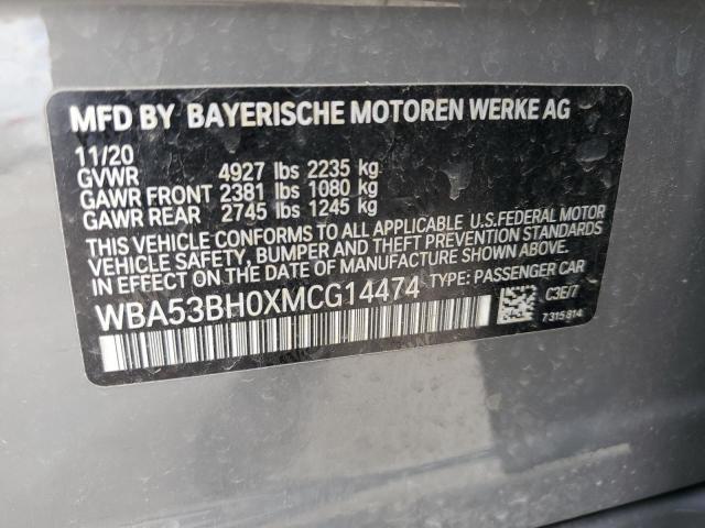 2021 BMW 530 I - WBA53BH0XMCG14474