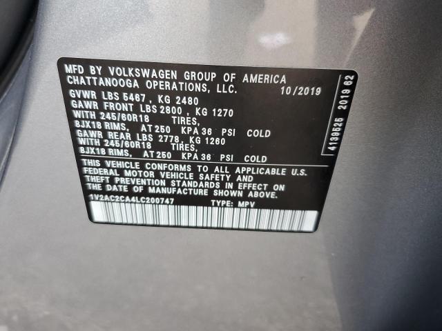 2020 VOLKSWAGEN ATLAS CROS 1V2AC2CA4LC200747