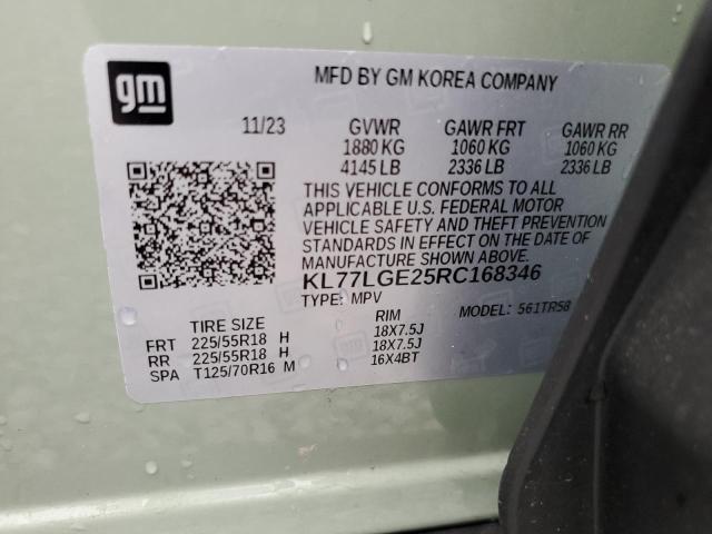 2024 CHEVROLET TRAX 1RS KL77LGE25RC168346