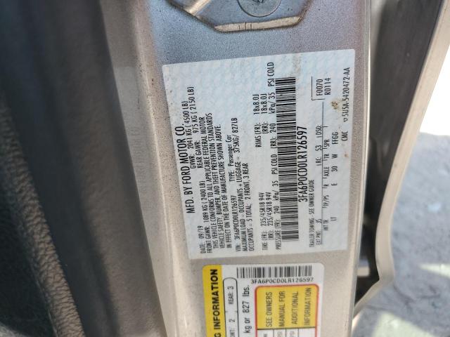 2020 FORD FUSION SEL 3FA6P0CD0LR126597