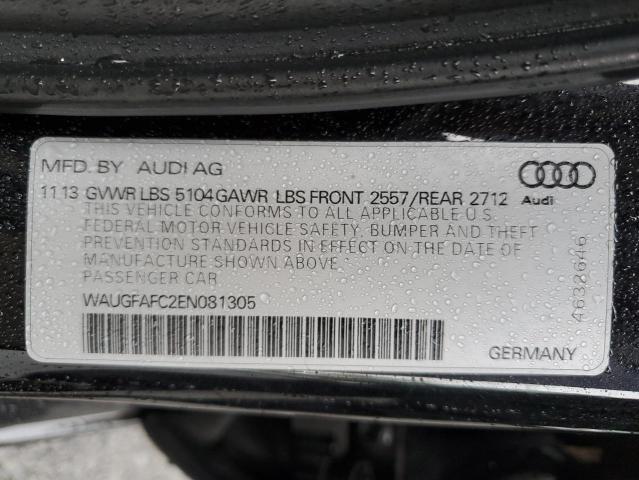 2014 AUDI A6 PREMIUM PLUS - WAUGFAFC2EN081305