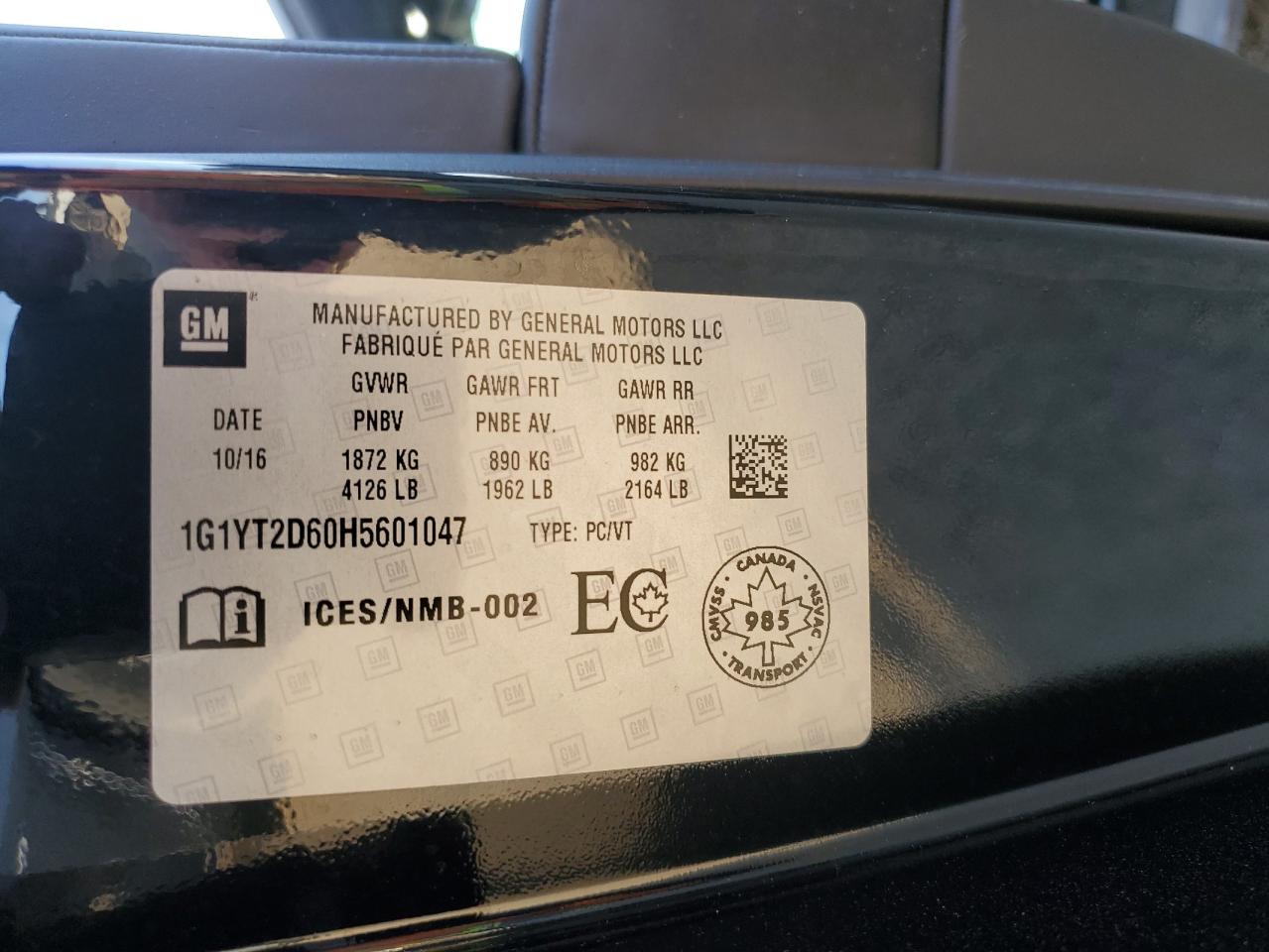 CHEVROLET CORVETTE Z06 3LZ