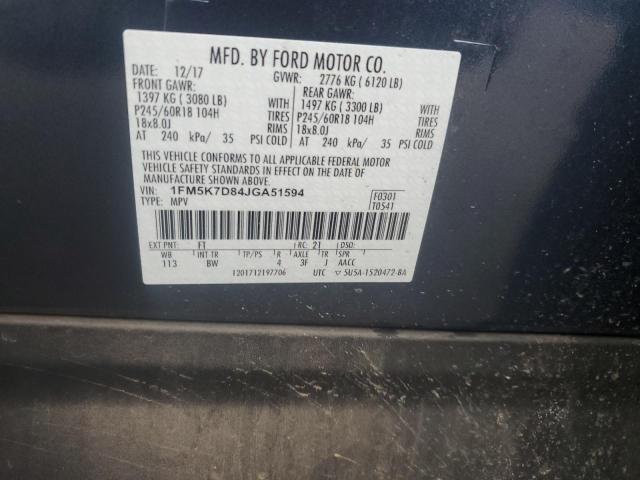 2018 FORD EXPLORER XLT #3278661936