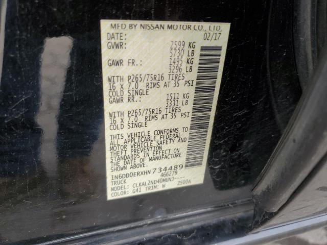 2017 NISSAN FRONTIER S 1N6DD0ERXHN734489