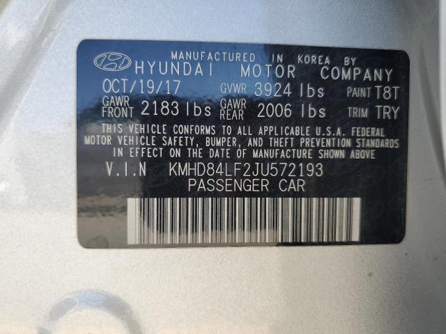 2018 HYUNDAI ELANTRA SE KMHD84LF2JU572193
