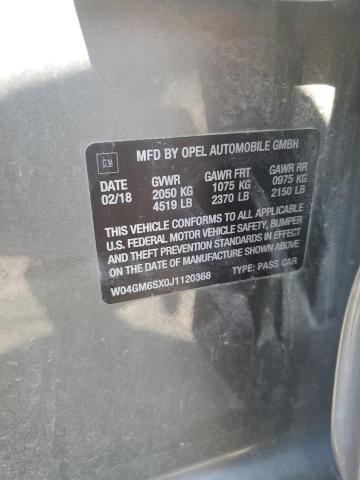 2018 BUICK REGAL PREF W04GM6SX0J1120368
