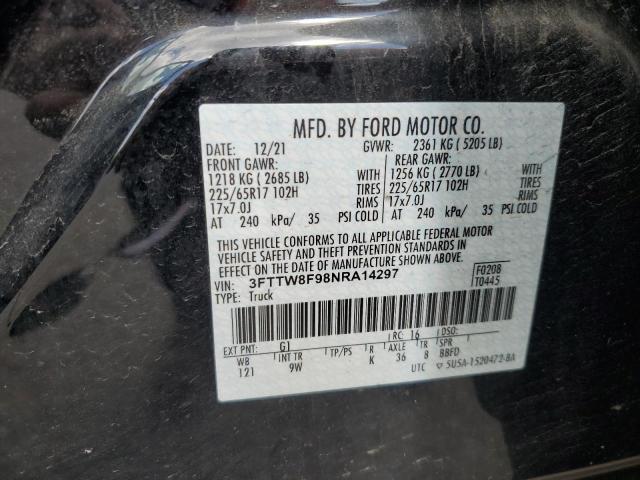 2022 FORD MAVERICK X 3FTTW8F98NRA14297