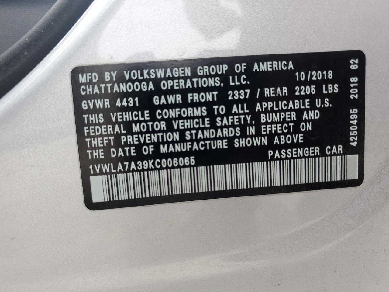 VOLKSWAGEN PASSAT WOLFSBURG