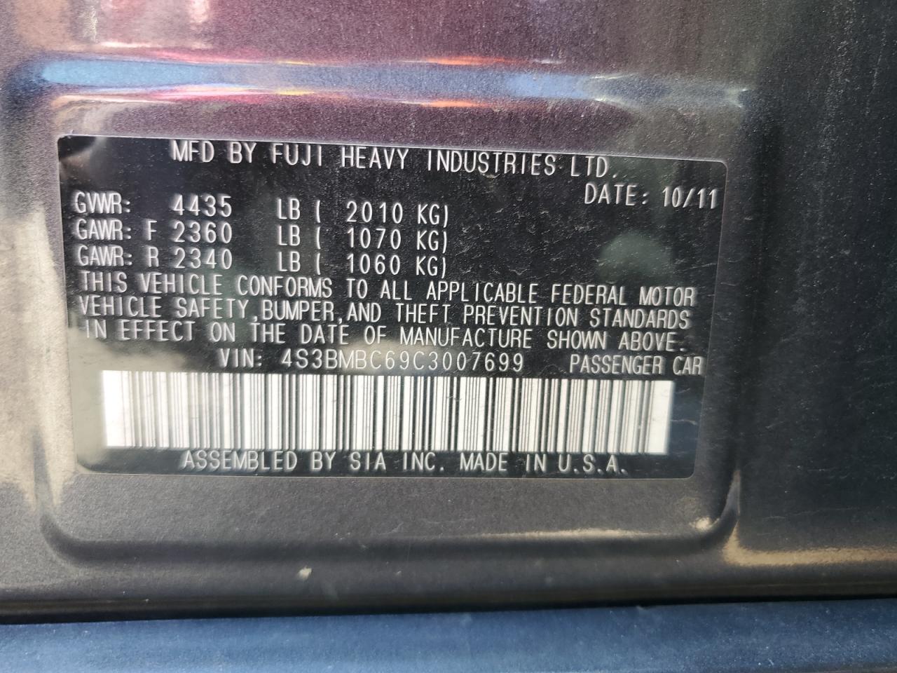 SUBARU LEGACY 2.5I PREMIUM