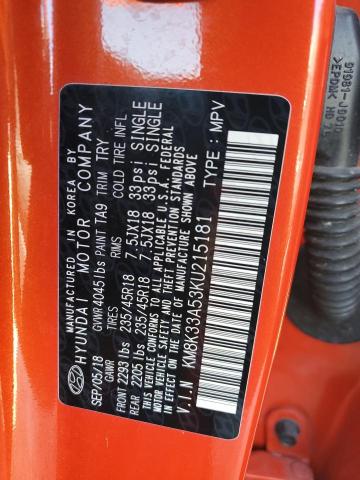 2019 HYUNDAI KONA LIMITED KM8K33A53KU215181