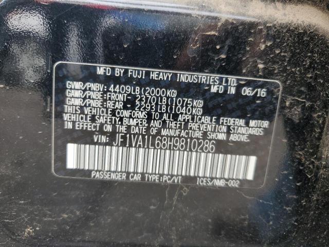 2017 SUBARU WRX LIMITE JF1VA1L68H9810286