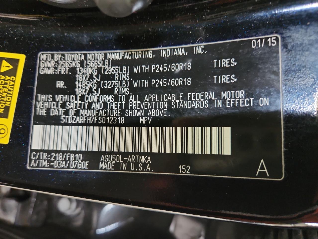 TOYOTA HIGHLANDER LE