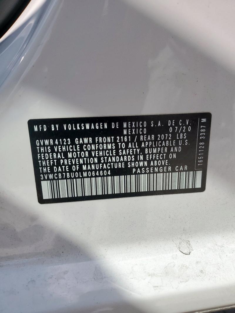 2020 VOLKSWAGEN JETTA S 3VWCB7BU0LM064604