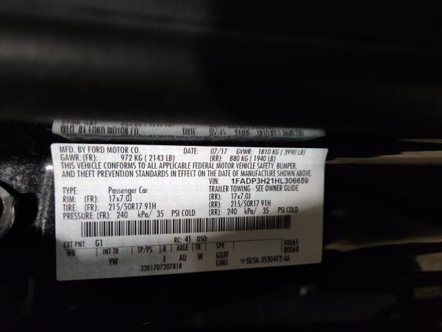 2017 FORD FOCUS 1FADP3H21HL306659