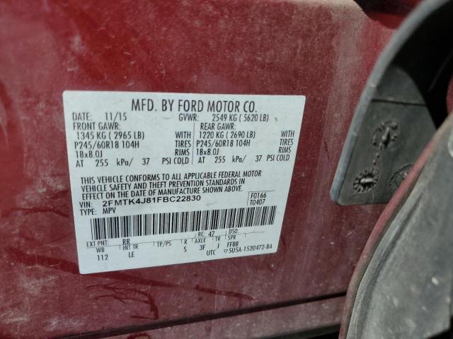 2015 FORD EDGE SEL 2FMTK4J81FBC22830