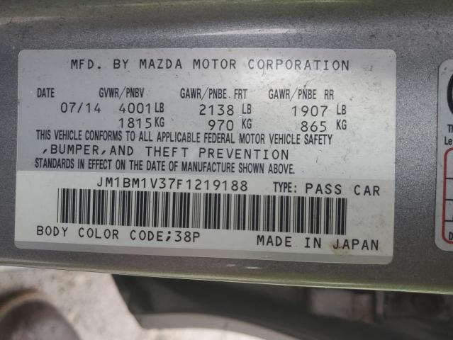 2015 MAZDA 3 TOURING JM1BM1V37F1219188