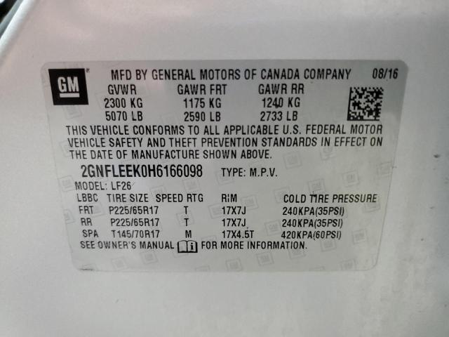2017 CHEVROLET EQUINOX LS 2GNFLEEK0H6166098