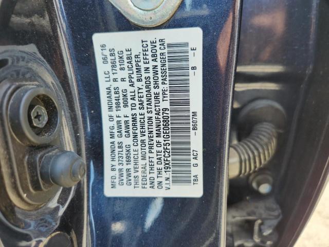 2016 HONDA CIVIC LX 19XFC2F51GE068079