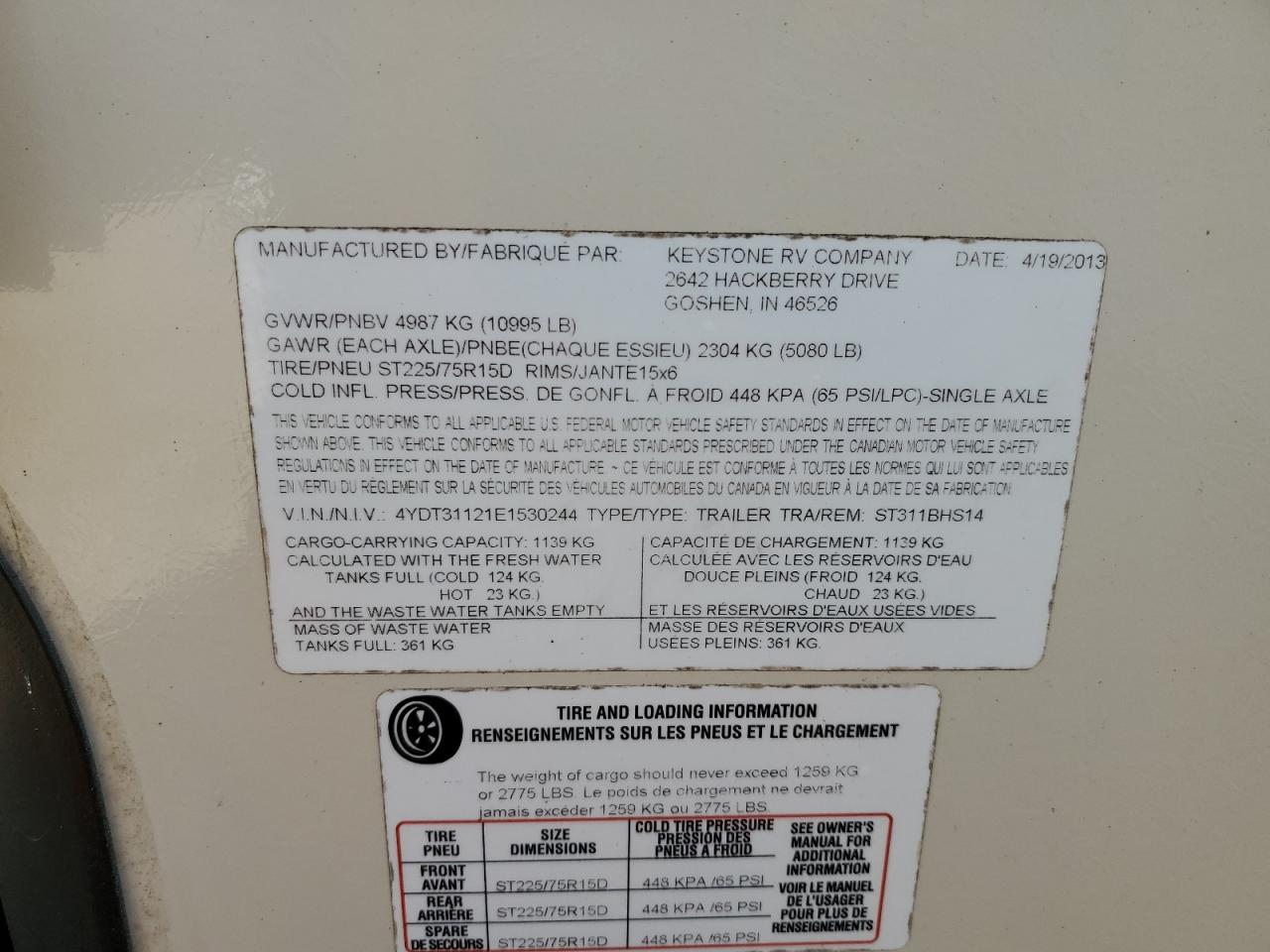 Lot #3315962081 2014 SPRINTER SPRINTER