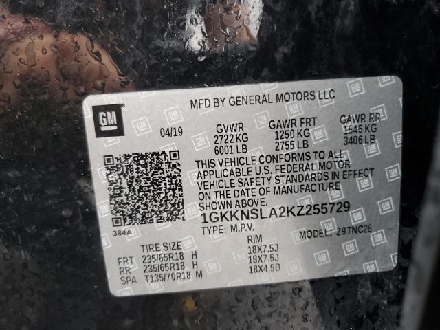 2019 GMC ACADIA SLE 1GKKNSLA2KZ255729