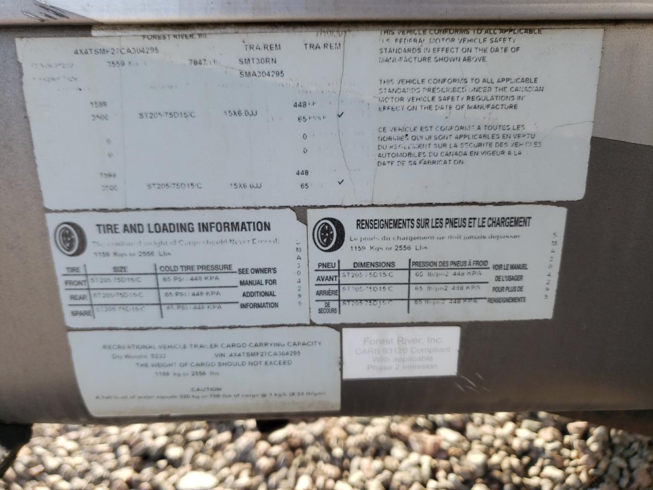 Lot #3260567070 2012 WILDWOOD SALEM