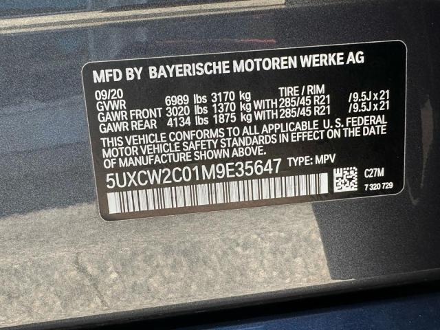 2021 BMW X7 XDRIVE4 5UXCW2C01M9E35647