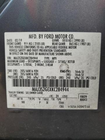 2019 FORD ECOSPORT S MAJ3S2GEXKC284944