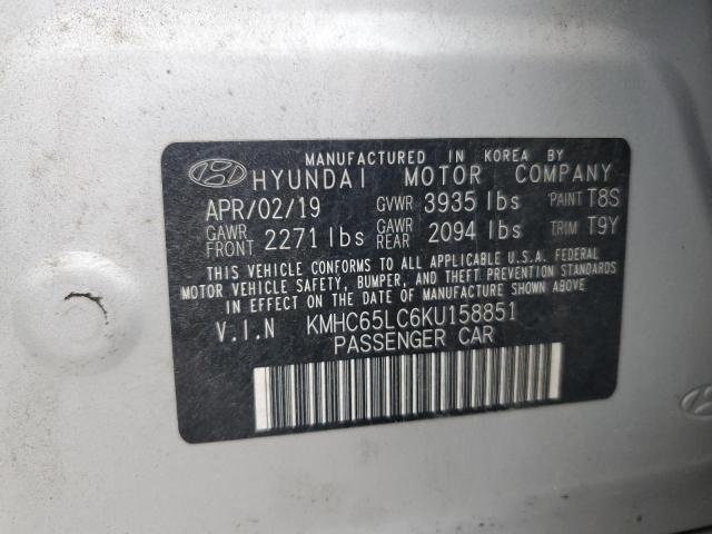2019 HYUNDAI IONIQ BLUE KMHC65LC6KU158851