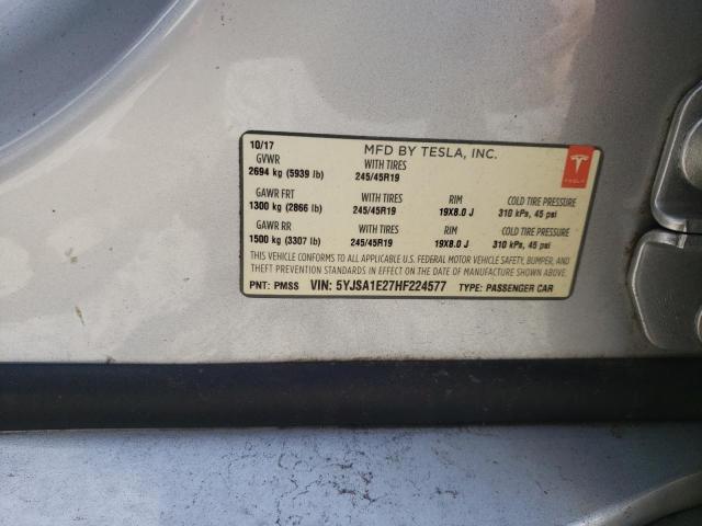 2017 TESLA MODEL S 5YJSA1E27HF224577