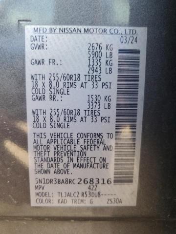 2024 NISSAN PATHFINDER 5N1DR3BA8RC268316