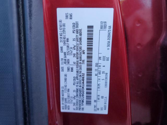 2019 FORD ESCAPE SE - 1FMCU9GD3KUA48632