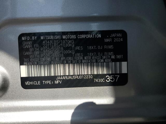 2024 MITSUBISHI OUTLANDER JA4ARUAU5RU012230