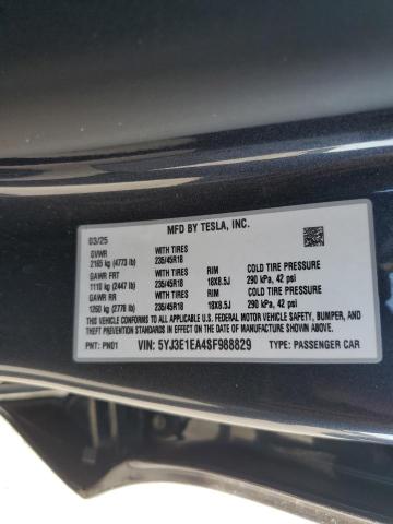 2025 TESLA MODEL 3 - 5YJ3E1EA4SF988829