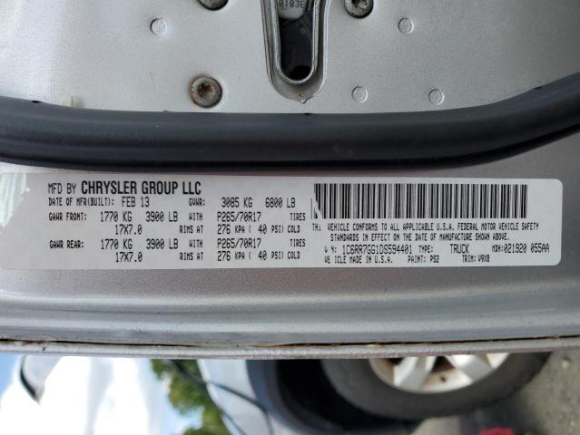 2013 RAM 1500 SLT - 1C6RR7GG1DS594401